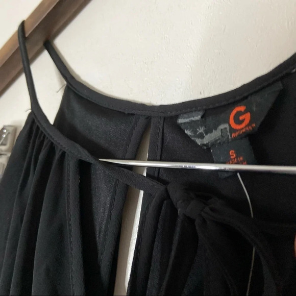 Guess Mamie Halter Dress Small Chic Minimalist Black Zipper Back Elegant New - Picture 7 of 12